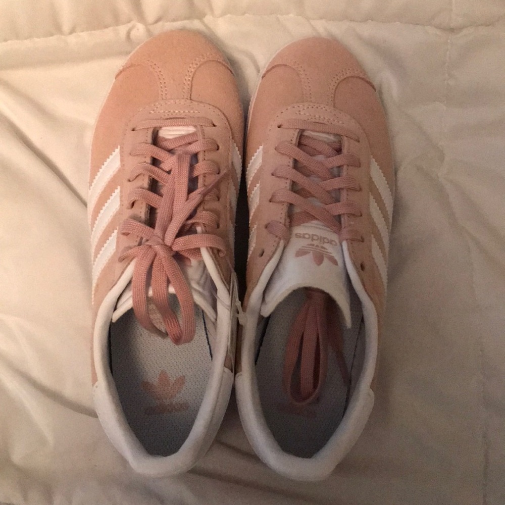 Pink adidas gazelles
